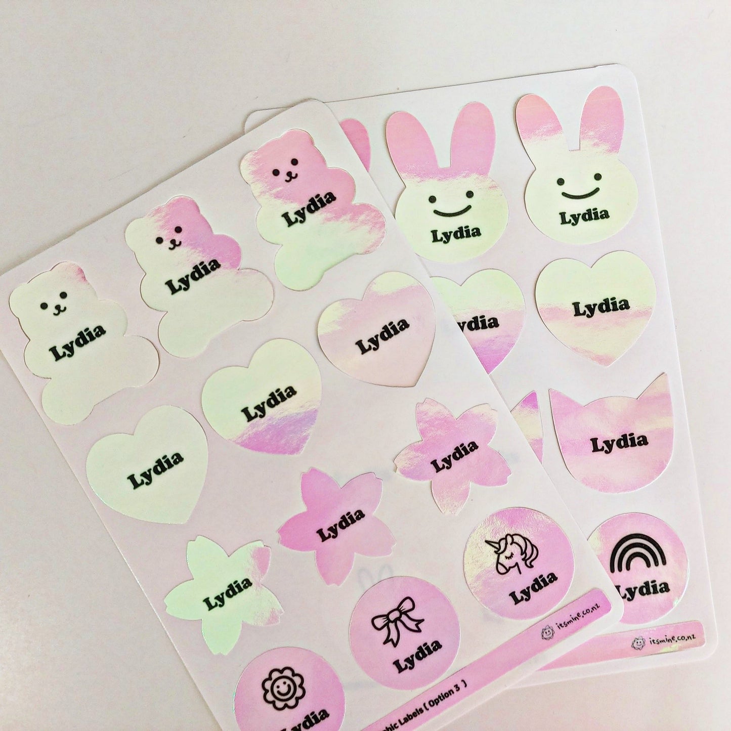 Pink Holographic Labels
