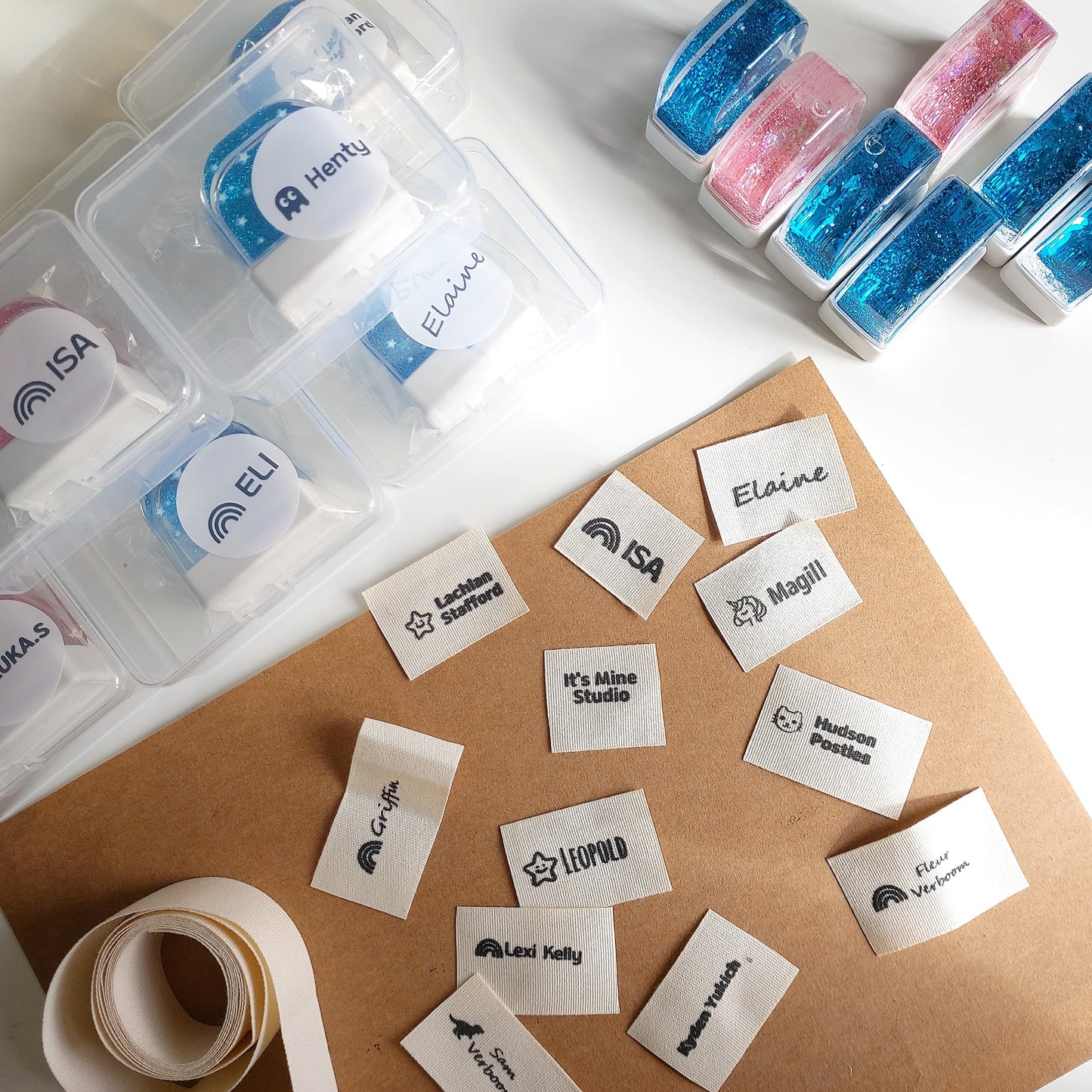 Natural Cotton Ribbons For Name Stamps