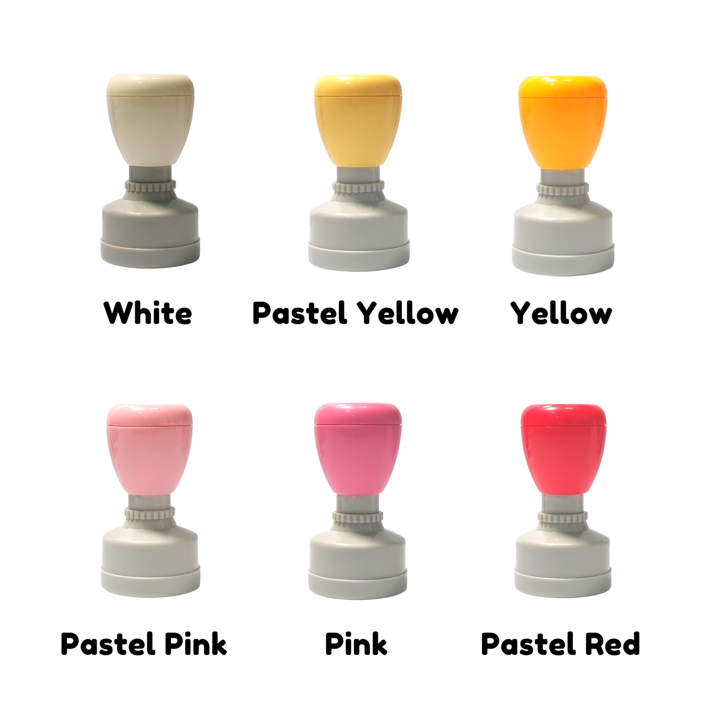 Pastel Color Round Name Stamps