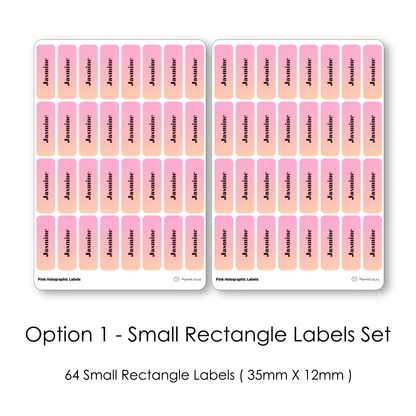 Pink Holographic Labels