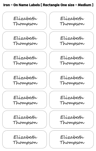 Iron-On Name Labels (Medium)