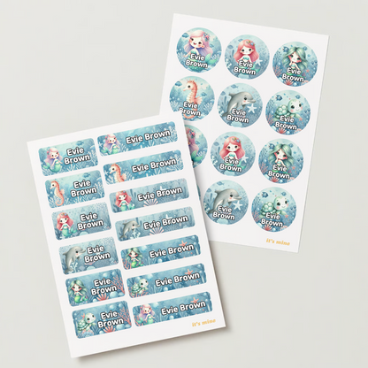 Mermaids & Sea friends Labels