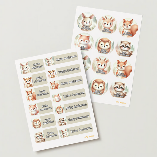 Woodland Animals Labels