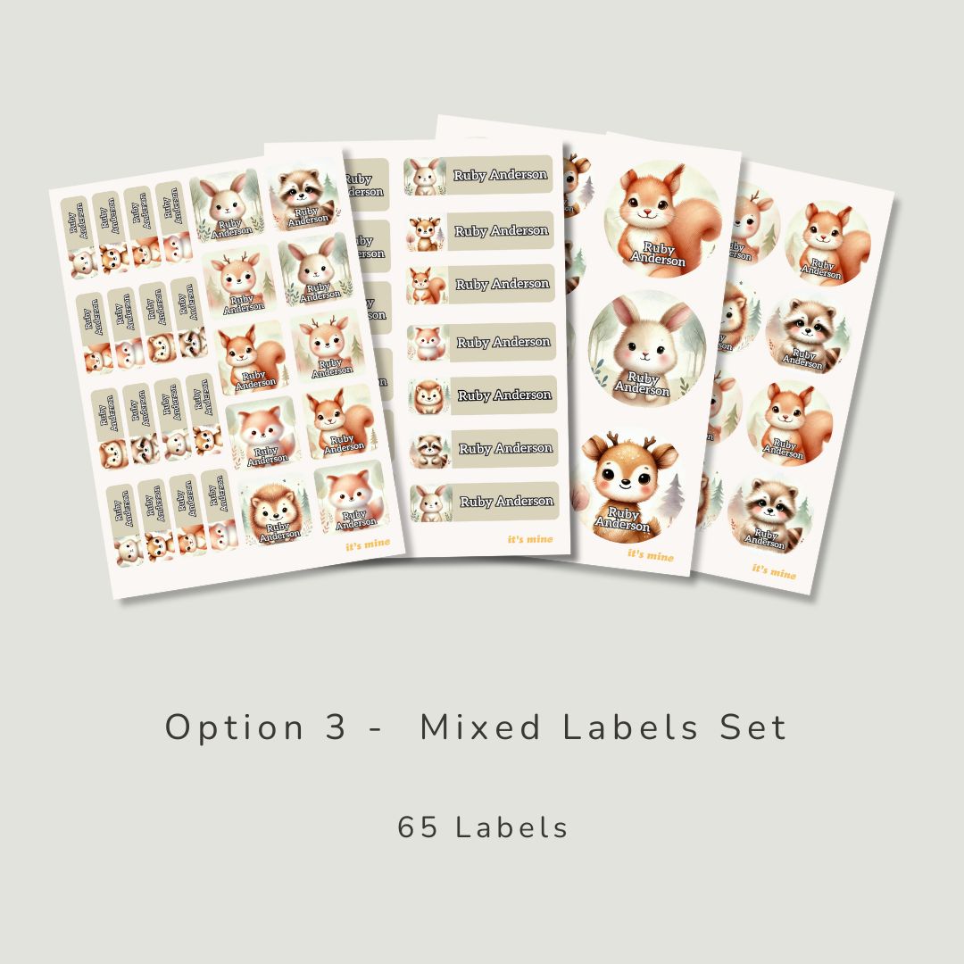 Woodland Animals Labels