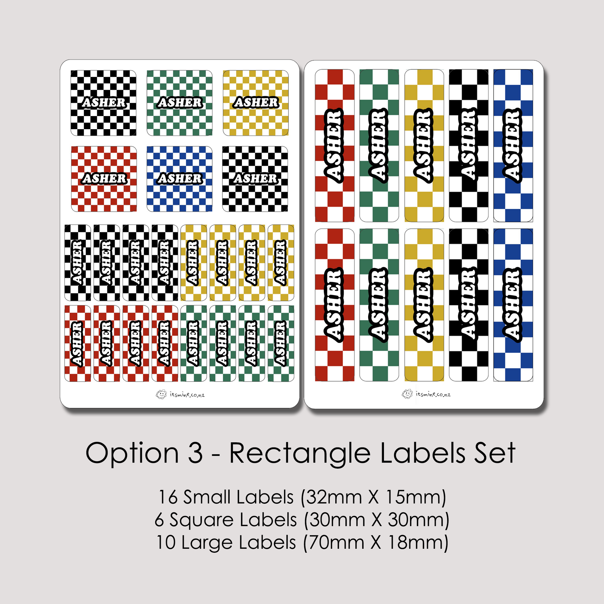 Checkerboard Labels Option3