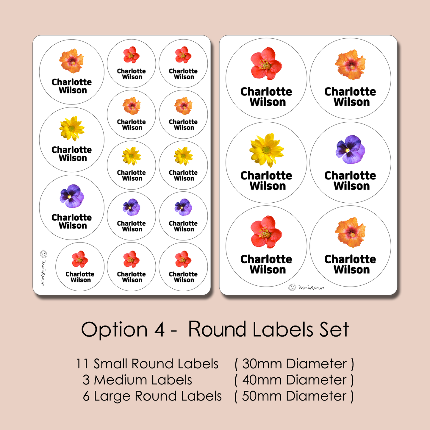 Flowers Name Labels