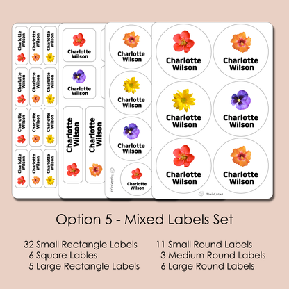 Flowers Name Labels