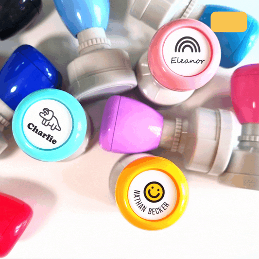 Pastel Color Round Name Stamps